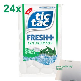 Tic Tac fresh plus Eucalyptus (24x22St) inklusive gratis usy Block