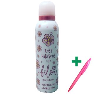 bilou Rosy Hibiscus Duschschaum (200 ml Flasche) plus usy PinkPen