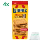 Leibniz Keksn Cream Schoko Doppelkekse mit Schokoladen-Creme-Füllung Sparpaket + usy Block (4x 228g)
