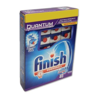 Finish Quantum Maschinenreiniger Spülmaschinen Tabs mit Power-Gel-Kern (40 Stk. Packung)