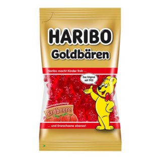 Haribo Goldbären Erdbeere sortenrein (75g Beutel)