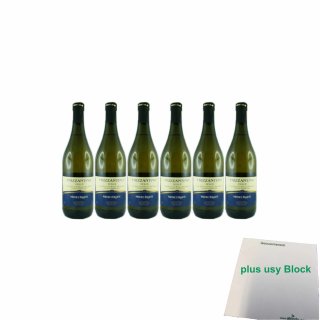 6x Medici Ermete Frizzantino Dolce IGT "Vino Frizzante Bianco Dell Emilia", 750 ml + usy Block