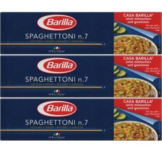 3x Barilla Nudeln "Spaghettoni" n.7, 500 g