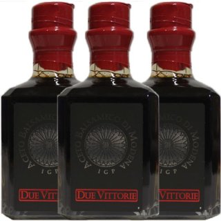 3x Due Vittorie Aceto Balsamico di Modena ,,Argento", 250 ml