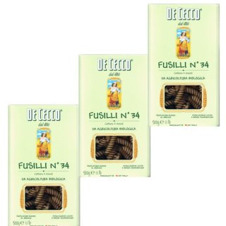 3x De Cecco Nudeln "Fusilli Biologica" n.34, 500 g