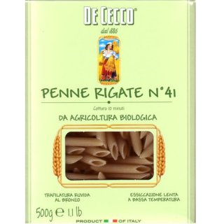 De Cecco Nudeln "Penne rigate Biologica" n.41, 500 g