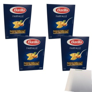 Barilla Farfalle No65 4er Pack (4x 500g Packung) + usy Block