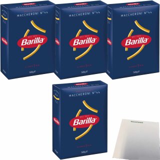 Barilla Pasta Maccheroni 4er Pack (4x500g Packung) + usy Block