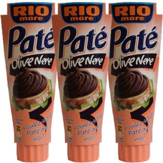 3x Rio mare schwarze Oliven Paté "Olive Nere", 100 g