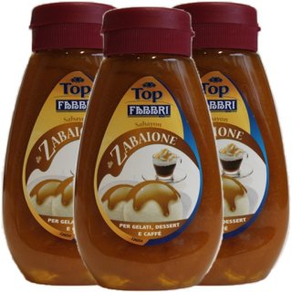 3x Fabbri Dessertsauce "Zabaione", 165 ml