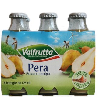 Valfrutta Pera "Birnennektar", 6x 125 ml