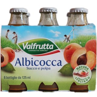 Valfrutta Albicocca "Aprikosennektar", 6x 125 ml