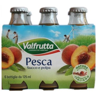 Valfrutta Pesca "Pfirsichnektar", 6x 125 ml