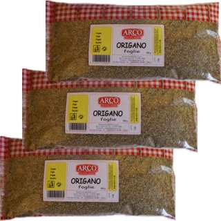 3x Arco Grandi Aromi ,,Oregano" aus Italien, 500 g