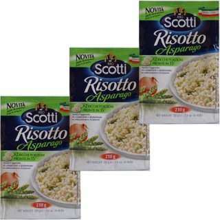 3x Scotti Risotto Reis Aspargo "mit Spargel", 210 g