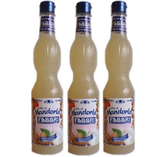 3x Fabbri 1905 Latte di Mandorla "Mandelmilchsirup", 560 ml