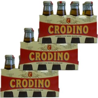 3x Crodino "Alkoholfreier Bitteraperitif", 8x 98 ml