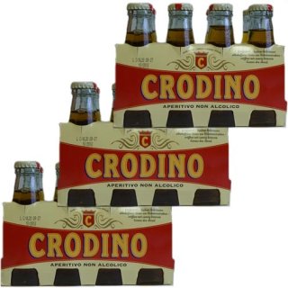3x Crodino "Alkoholfreier Bitteraperitif", 8x 98 ml