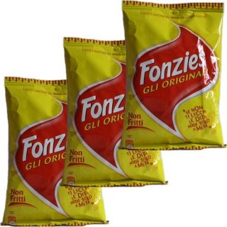 3x Fonzies Gli Originali "Maissnack mit Käsegeschmack", 40 g