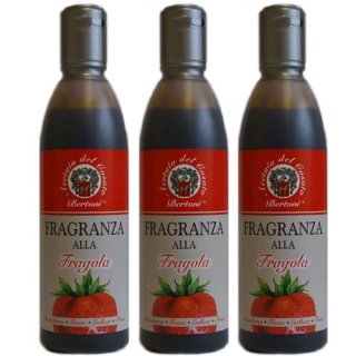 3x Bertoni Fraganza "Balsamicocreme Erdbeere", 250 ml