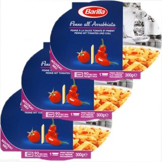 3x Barilla Fertiggericht "Penne all´ Arrabbiata", 300 g