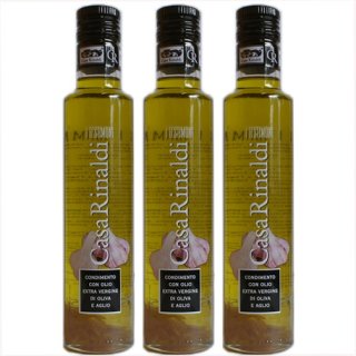 3x Casa Rinaldi Olivenöl "mit Knoblauch", Extra Vergine, 250 ml
