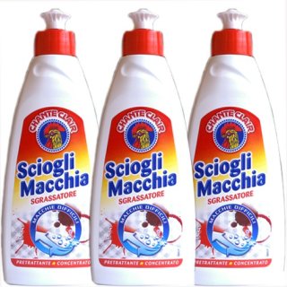 3x Chante Clair Sciogli Macchia "Fleckenentferner" Sgrassatore, 375 ml