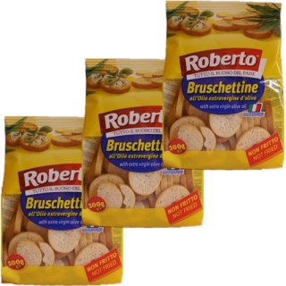 3x Roberto Bruschettine "all´Olio extravergine d´oliva", 100 g