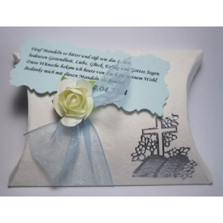 Gastgeschenke Kommunion Konfirmation Taufe Tischdeko hellblau