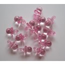 25 Stück Schnuller rosa Streudeko Taufe Dekoschnuller