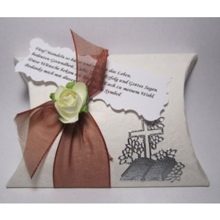 Gastgeschenke Kommunion Konfirmation Taufe Tischdeko dunkelbraun