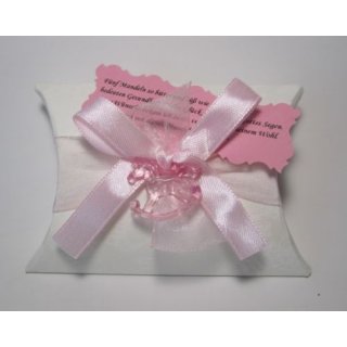 Gastgeschenk Kartonage Taufe Feste Schaukelpferd Tischdekoration rosa