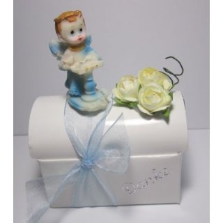 Gastgeschenke Kartonage Kommunion Konfirmation Taufe mit Figur hellblau