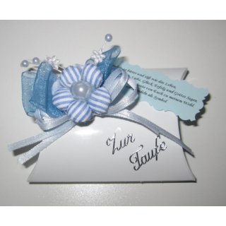 Gastgeschenk Kartonage Taufe Hochzeit Feste Tischdekoration hellblau