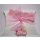 Gastgeschenke Taufe Baby Tischdeko mit Mandeln gefüllt rosa mit Spruch