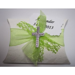 Gastgeschenke Kartonage Kommunion Konfirmation Taufe Tischdeko Lindgrün