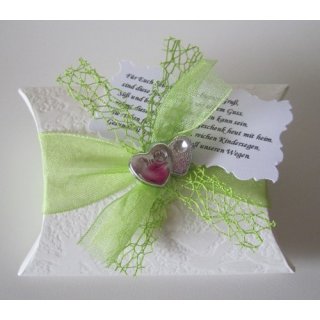 15x Gastgeschenke Kartonage Hochzeit Taufe Tischdeko Lindgrün