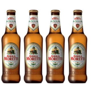 4x Bier Moretti "Birra Moretti" Bier aus italien, 330 ml