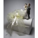Gastgeschenke Kartonage Hochzeit Truhe Schleife creme...