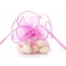 10x Organzakreis in pink als Gastgeschenk zum selber...