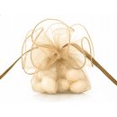 10x Organzakreis in gold als Gastgeschenk zum selber...