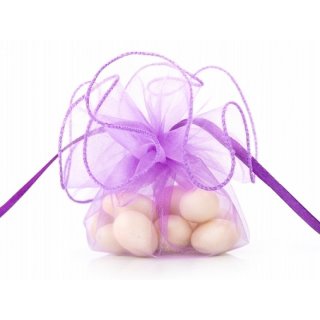 10x Organzakreis in flieder als Gastgeschenk zum selber basteln (Ohne Mandeln)