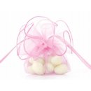 10x Organzakreis in rosa als Gastgeschenk zum selber...