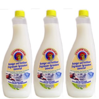 3x Chante Clair Limone "Sgrassatore universale Nachfüllflasche" Superpotente, 750ml