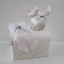 Geschenktruhe Geldgeschenk zur Hochzeit Taubenpaar auf Herz