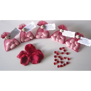 Gastgeschenke Set für Hochzeit in bordeaux