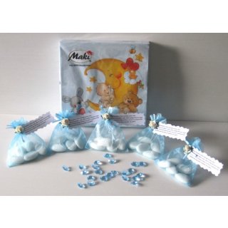 Gastgeschenke Set zur Taufe in blau