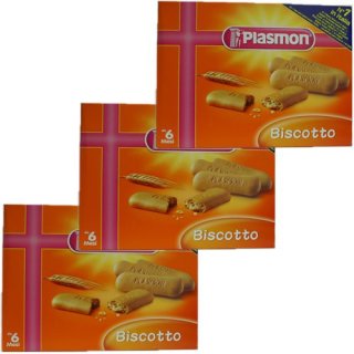 3x Plasmon Kinderkekse Biscotto "ab 6 Monate", 360 g