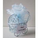 Gastgeschenke Taufe Geburt Kinderwagen Organzakreis hellblau