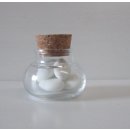 Kork Glas 40 ml. befüllt mit 5 Mandeln zur Hochzeit